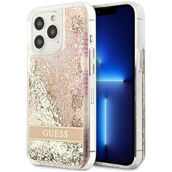Guess Liquid Glitter Paisley - iPhone 13 Pro Max tok (arany)