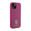 Guess 4G Strass Metal Logo - Coque iPhone 15 (rose)