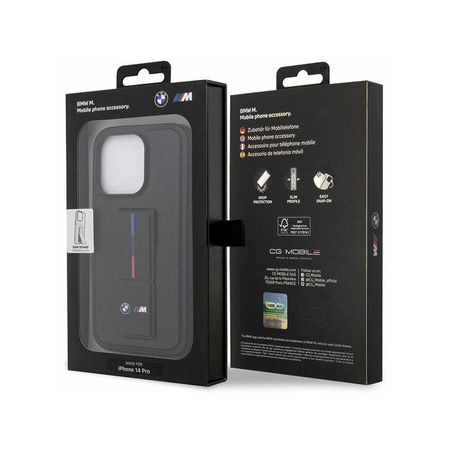 BMW Grip Stand Hot Stamp - Coque iPhone 14 Pro Max (noir)