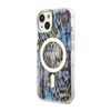 Guess Leopard MagSafe - iPhone 14 Tasche (Blau)