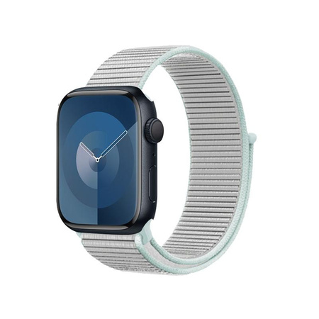 Crong Nylon - Cinturino Sport per Apple Watch 38/40/41/42 mm (Grigio pastello)