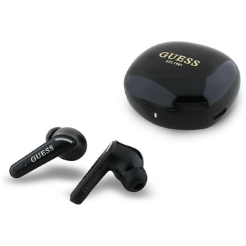 Guess Flat Classic Logo Electroplated - TWS fejhallgató + töltőtáska (fekete)