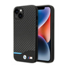 BMW Leather Carbon Blue Line - iPhone 13 Case (Black)