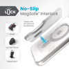 Speck Presidio Perfect-Clear ClickLock & Magsafe - pouzdro pro iPhone 15 Plus / iPhone 14 Plus (čiré / chromové provedení / stříbrná barva)
