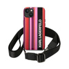 Karl Lagerfeld Color Stripes Strap - pouzdro pro iPhone 14 (růžové)