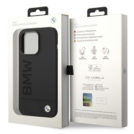 BMW szilikon aláírás Logó Magsafe - iPhone 14 Pro tok (fekete)