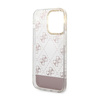 Guess 4G Stripe Script Logo Galvanisiertes Muster - iPhone 14 Pro Max Tasche (rosa)