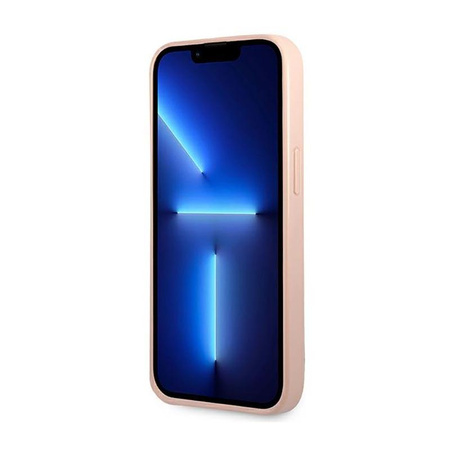 Guess Saffiano Triangle Logo Case - pouzdro pro iPhone 14 (růžová)