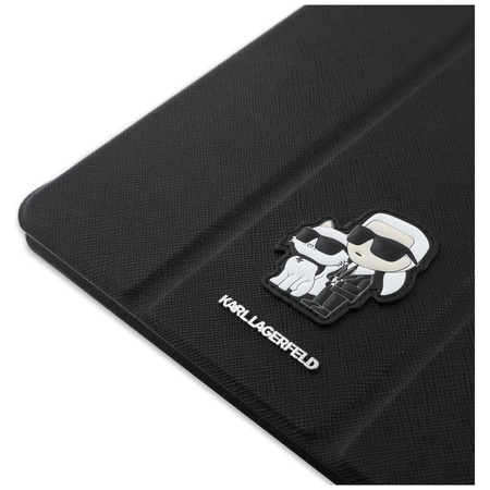 Karl Lagerfeld Book Cover Saffiano Magnetic Karl & Choupette - iPad Pro 11" M4 Case (2024) (noir)