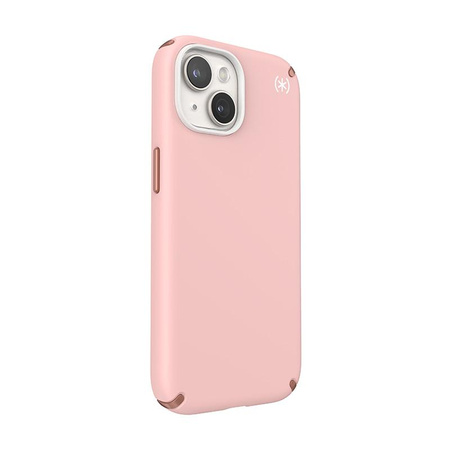 Speck Presidio2 Pro Magsafe - pouzdro iPhone 16e / iPhone 15 / iPhone 14 / iPhone 13 (Dahlia Pink / Rose Copper / White)
