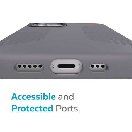 Speck Presidio2 Grip - Étui antidérapant pour iPhone 13 (Gris graphite/Noir)