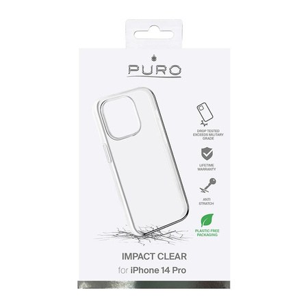 PURO Impact Clear - tok iPhone 14 Pro (átlátszó)