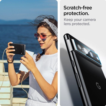 Spigen Optik.TR Camera Lens Protector - Objektivschutzglas für Google Pixel 7 Pro (2 Stück)