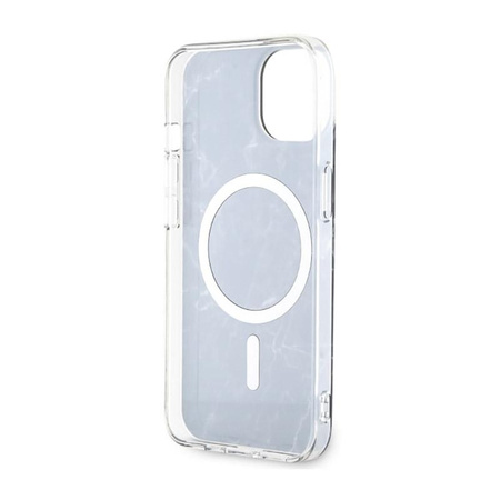 Guess Marble MagSafe - Coque pour iPhone 14 (Noir)