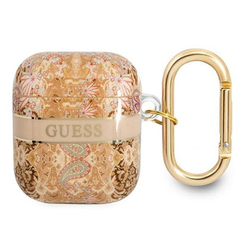 Guess Paisley - Airpods 1/2 gen Etui Hülle (Gold)