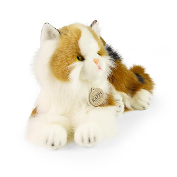 Rappa - Plüss valósághű kabala Calico macska fekvő 30 cm Környezetbarát