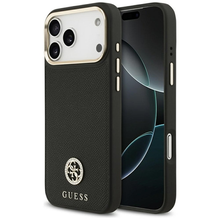 Guess Grained Strass Logo MagSafe - Case iPhone 17 Pro Max (black)