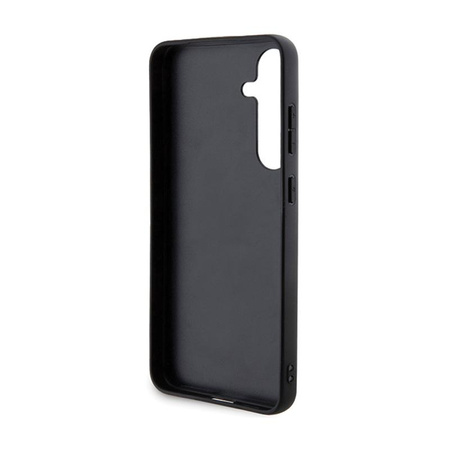 Karl Lagerfeld Saffiano Karl & Choupette Metal Pin - Pouzdro na Samsung Galaxy S24+ (černé)