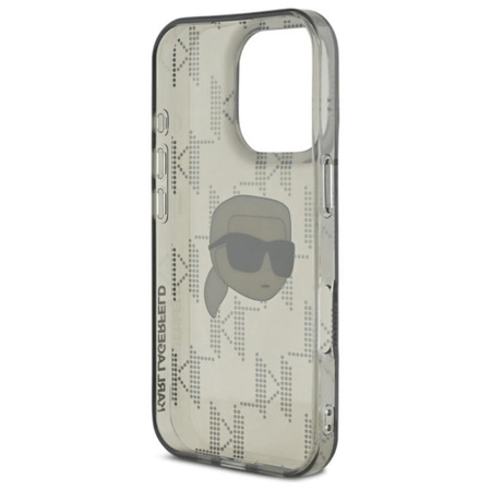 Karl Lagerfeld IML Karl Head Galvanizované pouzdro - iPhone 16 Pro (černé)