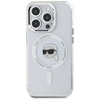 Karl Lagerfeld IML Metal Karl Head MagSafe - pouzdro pro iPhone 15 Pro Max (bílé)