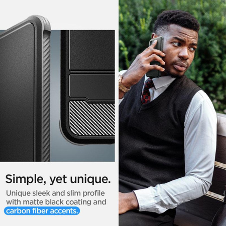Spigen Rugged Armor - tok Samsung Galaxy S23+ (matt fekete)