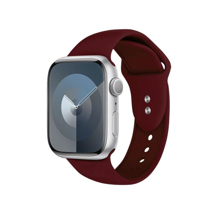 Crong Liquid - Pasek do Apple Watch 44/45/46/49 mm (bordowy)