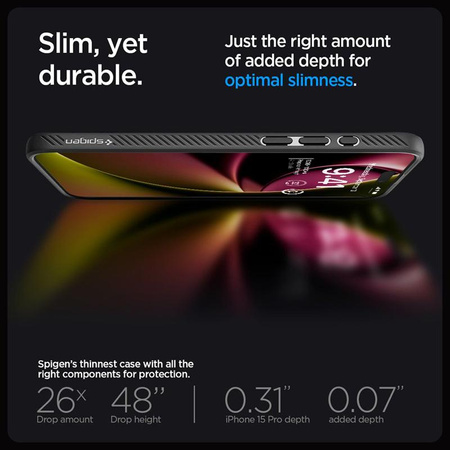 Spigen Liquid Air - Schutzhülle für iPhone 15 Pro (Mattschwarz)