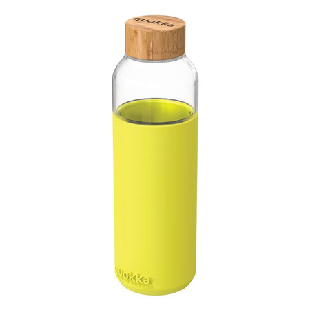 Quokka Flow - Glass water bottle 660 ml (Neon Green)