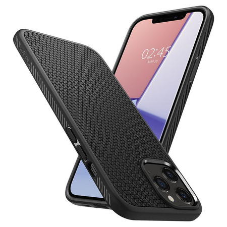 Spigen Liquid Air - Case for iPhone 12 Pro / iPhone 12 (Black)