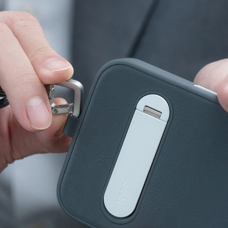 Moshi 2-in-1 Wrist & Body Strap with Adapter - öko bőr telefonpánt (éjszürke)