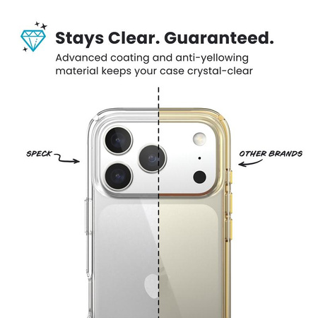 Speck Presidio Perfect-Clear - iPhone 17 Pro Max Case (Clear)