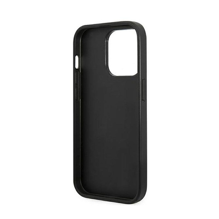 Guess Glitter Flakes Metal Logo Case - iPhone 14 Pro Max tok (fekete)