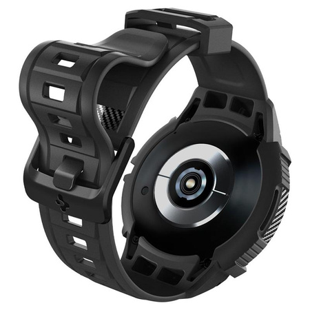 Spigen Rugged Armor Pro - Bracelet + étui pour Samsung Galaxy Watch 6 Classic 47 mm (Noir)