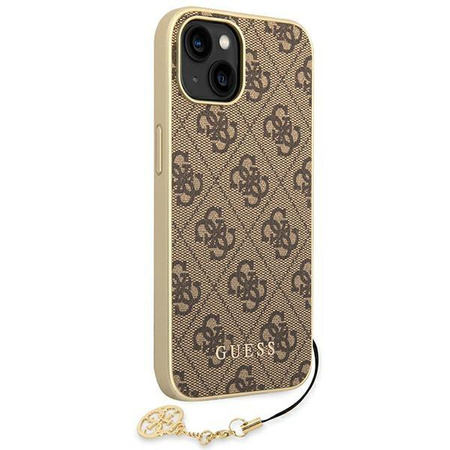 Guess 4G Charms Collection - Coque pour iPhone 14 (marron)