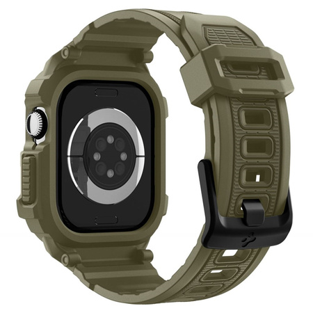 Spigen Rugged Armor Pro V2 – Apple Watch 10/11 46 mm-es tokszíj (Vintage Khaki)