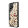 Guess Liquid Glitter Hearts - iPhone 11 Pro Tasche (Gold/Rot)