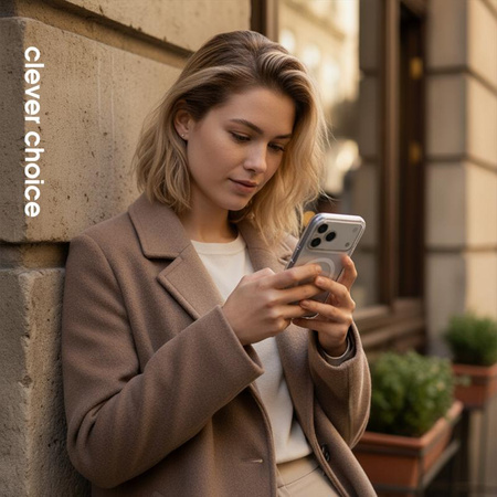 KLEINE MAGSAFE-HÜLLE FÜR IPHONE 17 PRO Crong FARBFREI MAGNETISCH