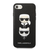 Karl Lagerfeld Saffiano Karl & Choupette Heads - pouzdro iPhone SE 2022 / SE 2020 / 8 / 7 (černé)