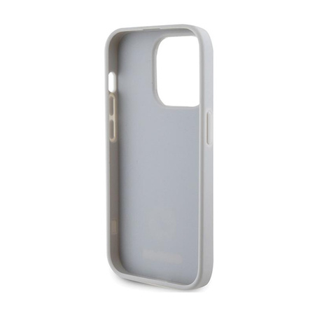 Guess 4G Strass Metall Logo - iPhone 15 Pro Tasche (silber)