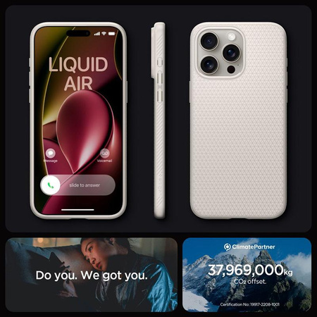 Spigen Liquid Air - pouzdro pro iPhone 15 Pro (Natural Titanium)