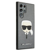 Karl Lagerfeld Saffiano Ikonik Karl`s Head - Samsung Galaxy S22 Ultra Tasche (silber)