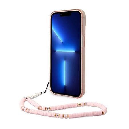 Guess Translucent Pearl Strap - iPhone 14 Plus Case (pink)