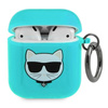 Karl Lagerfeld Choupette Head - Etui Airpods (fluo niebieski)