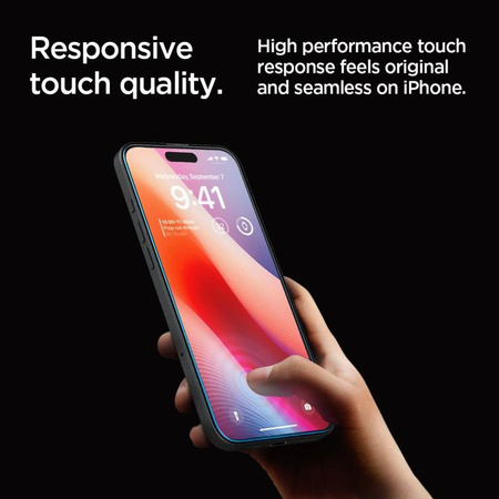 SPIGEN GLAS EDZETT ÜVEG.TR "EZ FIT" 2 CSOMAG IPHONE 16 PRO ÁTLÁTSZÓ