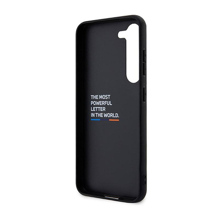 BMW Leather Hot Stamp Tricolor - Étui Samsung Galaxy S23+ (noir)