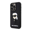 Karl Lagerfeld 3D Gummi NFT Ikonik - iPhone 14 Pro Tasche (Schwarz)