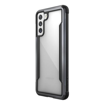 X-Doria Raptic Shield - Samsung Galaxy S21+ alumínium tok (antimikrobiális védelem) (Fekete)