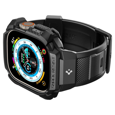 Spigen Rugged Armor Pro - Armband mit Gehäuse für Apple Watch Ultra 49 mm (Schwarz)