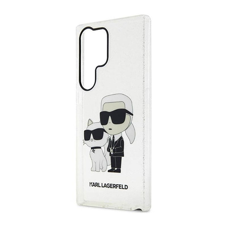 Karl Lagerfeld IML Glitter NFT Karl & Choupette - Case for Samsung Galaxy S23 Ultra (Clear)