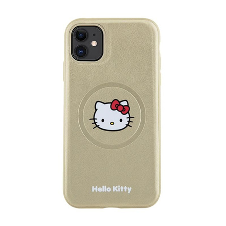 Hello Kitty Leather Kitty Head MagSafe - Hülle für iPhone 11 (Gold)